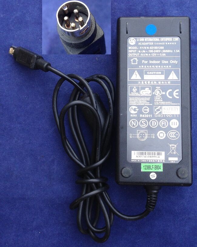 New LI SHIN 0218B1260 12V 5A 4PIN AC ADAPTER power supply